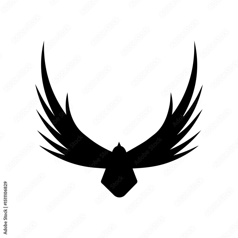 Obraz premium kite falcon glyph icon
