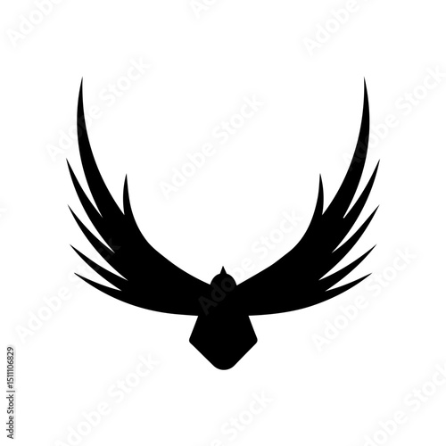 kite falcon glyph icon