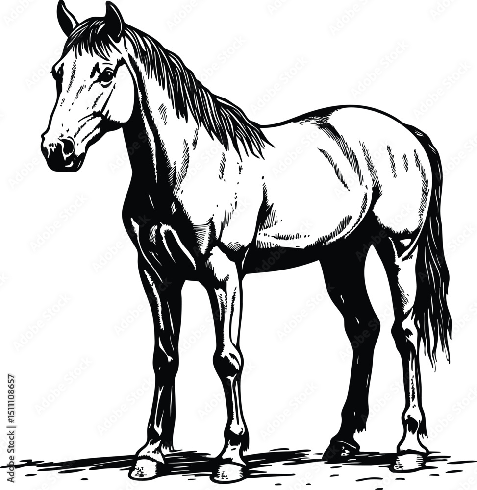 Obraz premium horse vector illustration