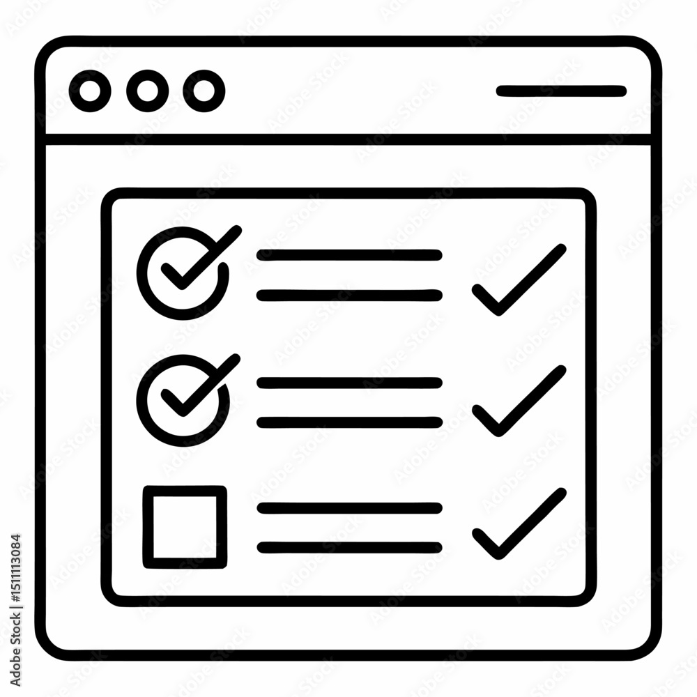 Online checklist webpage task management application interface Online checklist webpage task management application interface