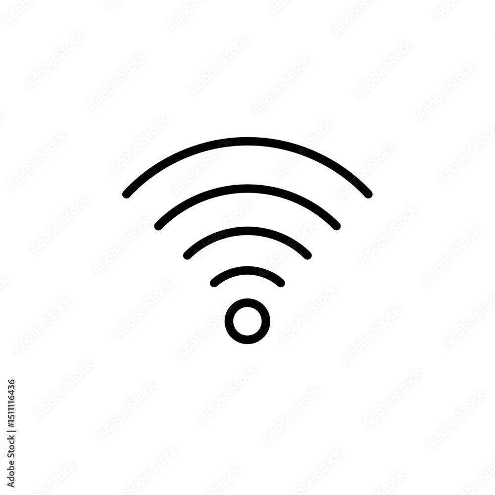 Wireless icon representing connectivity and network signals Wireless icon representing connectivity and network signals