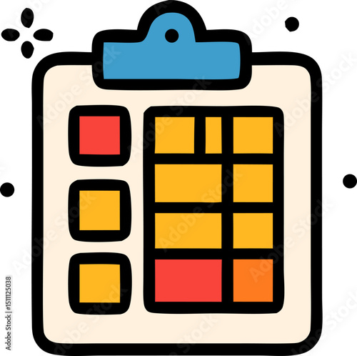 Weekly menu icon, clean and modern style perfect for restaurant websites apps and planners showcasing delicious food organization and meal planning efficiently. Adaptable to various branding styles.