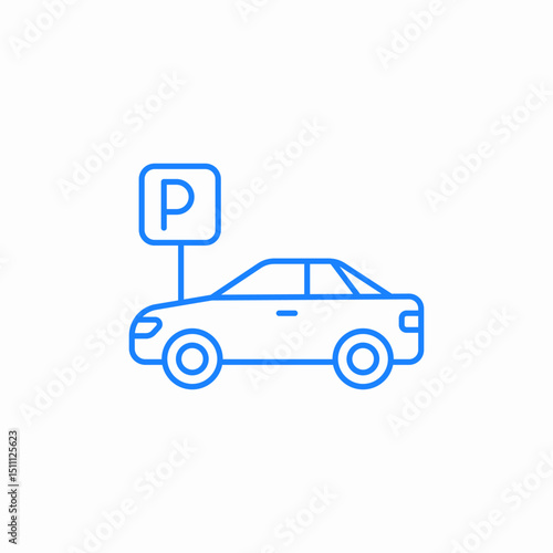 parking area icon sign vector