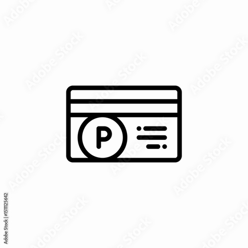 parking ticket icon sign vector
