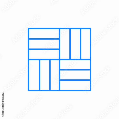 parquet flooring icon sign vector