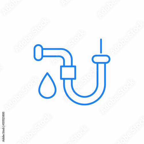 plumbing pipes icon sign vector