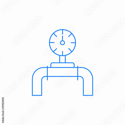 pressure gauge icon sign vector