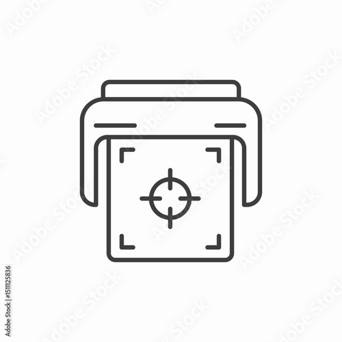 printer alignment page icon sign vector