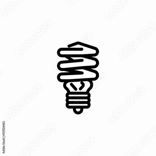 spiral bulb icon sign vector