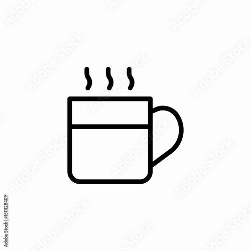 steaming cup icon sign vector