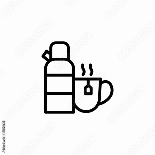 thermos bottle icon sign vector