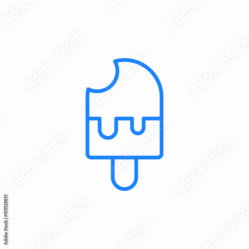 two flavored ice icon sign vector