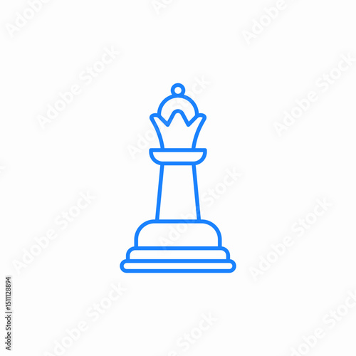 upright queen icon sign vector