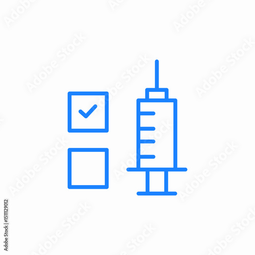 vaccine checklist icon sign vector