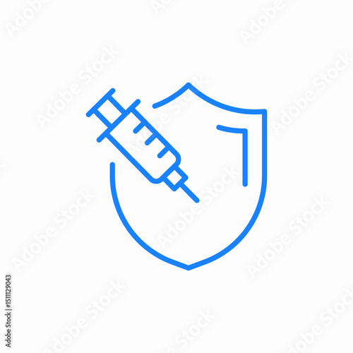 vaccine protection icon sign vector