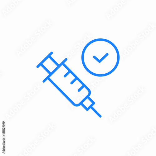 vaccine tick icon sign vector