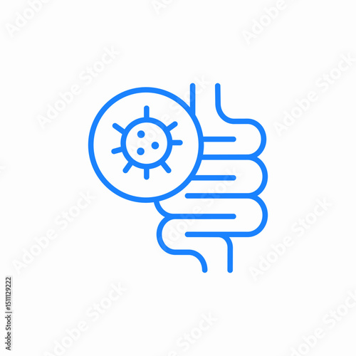 virus stomach icon sign vector