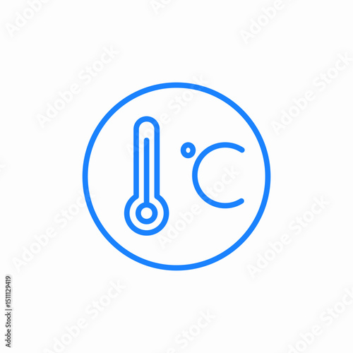 weather nature climate temperature celsius meteorology thermometer icon sign vector