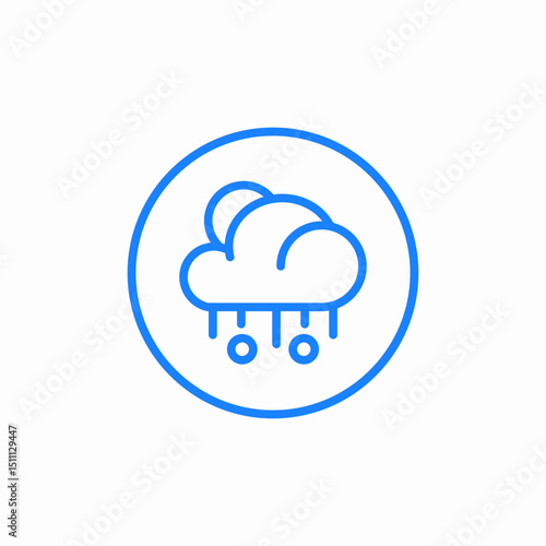 weather sun cloud meteorology forecast hail icon sign vector