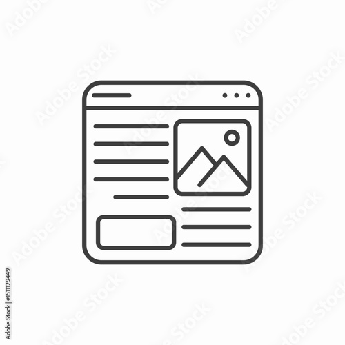 website with image display icon sign vector