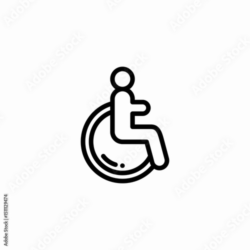 wheelchair accessible parking icon sign vector