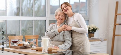 Young woman with her grandm...