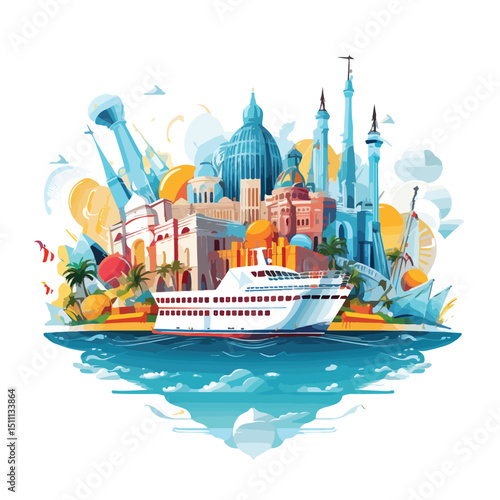 Modern Travel and Tourism Vector Illustration for Professional Marketing Collaterals