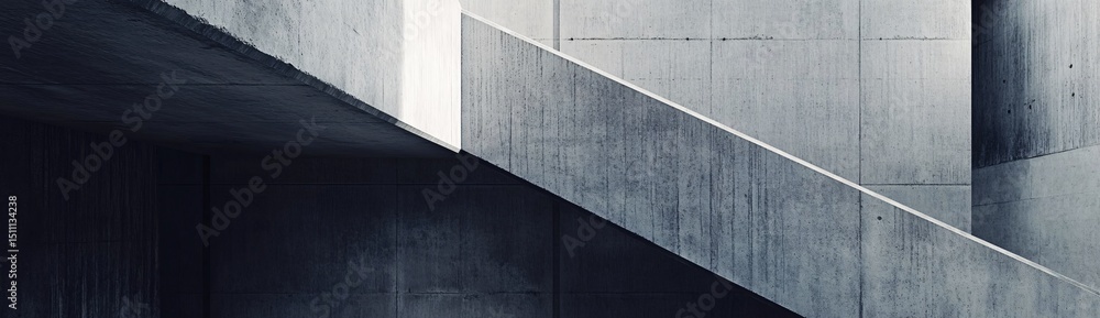 Fototapeta premium Geometric Concrete Block Arrangement with Depth and Texture