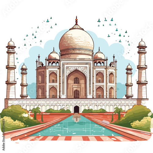 Detailed vector illustration of a vibrant Welcome to India design for professional use