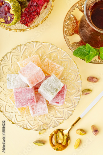 Bowl with tasty Turkish del...