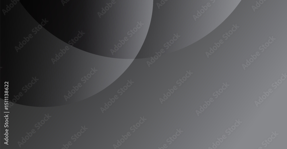 Elegant Gray Scale Gradient: Overlapping Circles Background for Modern Designs and Presentation Templates with a Professional Minimalist Aesthetic in Shades of Grey