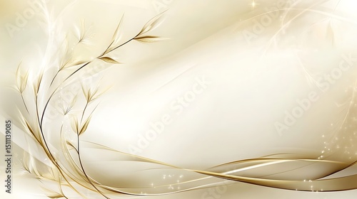Elegant floral design, soft beige background