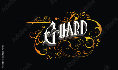GUARD lettering custom style design