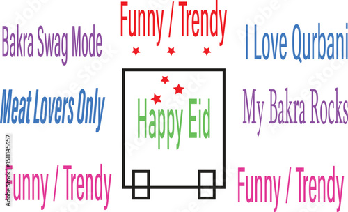 Funny and Trendy Quotes Vector Pack with Youth Slang and Colorful Text for Humor Print Designs


