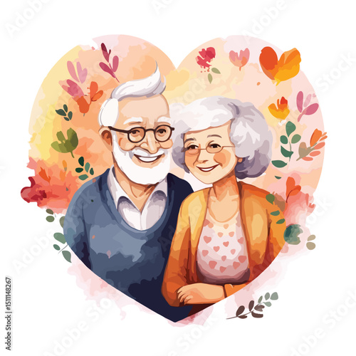 Celebrate International Older Persons Day with Elegant Grandparent Card Design
