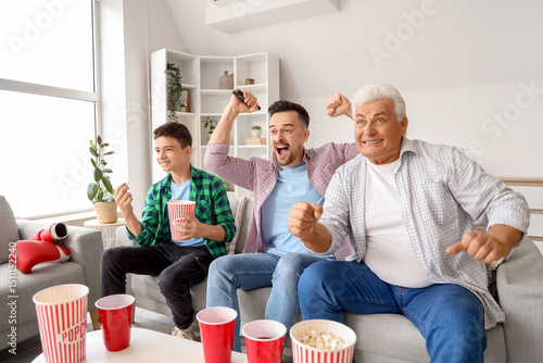 Teenage boy with his dad an...