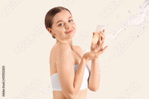 Beautiful young woman with ...
