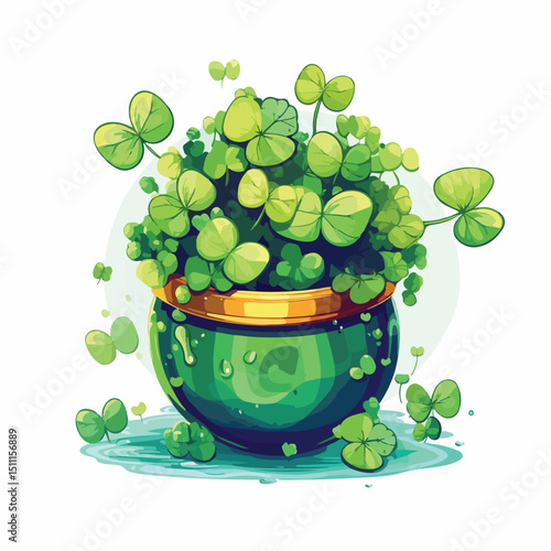 Festive Saint Patrick's Day Vector Illustration for Celebratory Designs