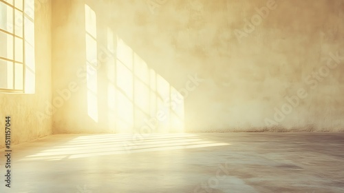 Sunlit empty room