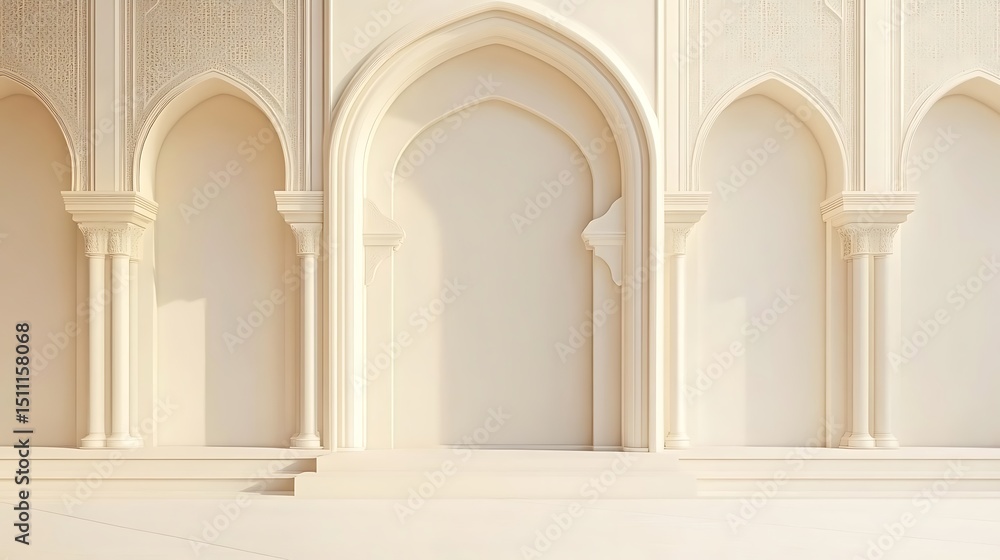 Obraz premium Beige arched entryway