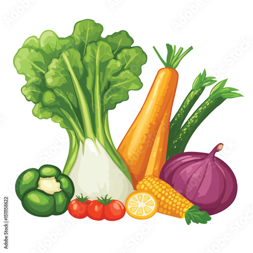 Vibrant Nutritional Food Vegetable Image for Healthy Eating and Cooking Recipes