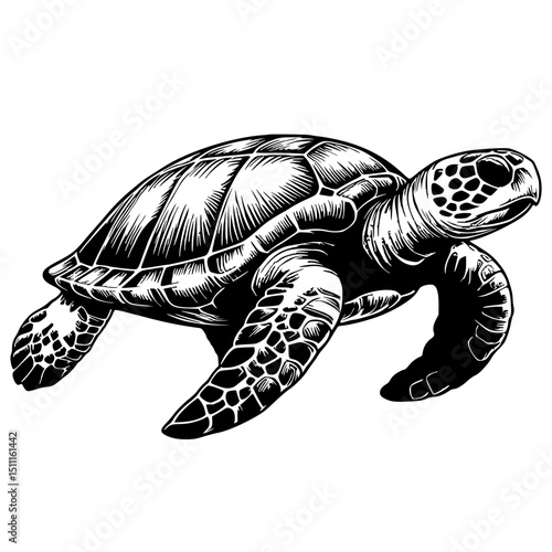 Silhouette of a turtle