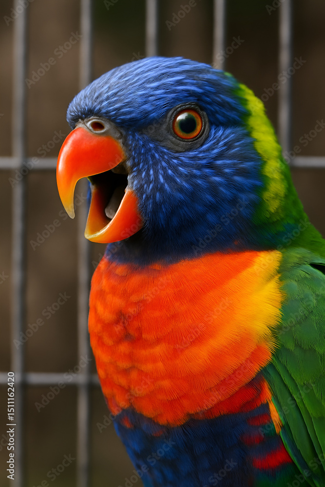 Naklejka premium Rainbow Lorikeet-1