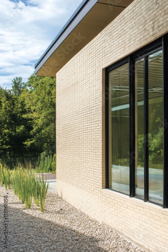 Wallpaper Mural Modern architectural design highlights clean lines and natural surroundings near lush greenery in a serene outdoor environment Torontodigital.ca