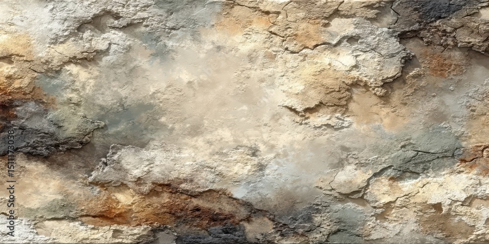 Fototapeta premium Close-up of a textured rocky and weathered surface