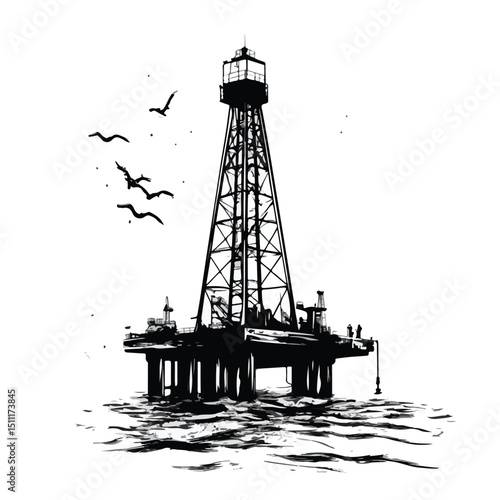 Professional Oil Industry Design Vector Illustration for Various Usages