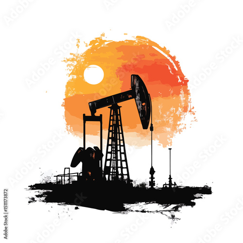 Professional Oil Industry Design Vector Illustration for Business Uses