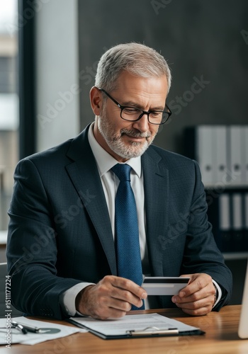 Photo of Man With Credit Card at Office Desk E Commerce Online