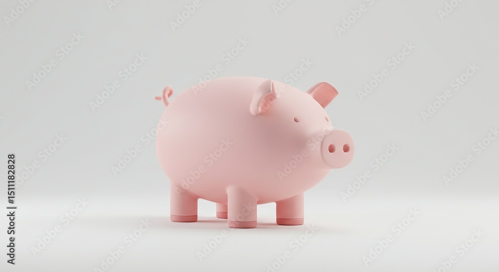 Pink Piggy Bank A Symbol of Savings and Financial Security Pink Piggy Bank A Symbol of Savings and Financial Security