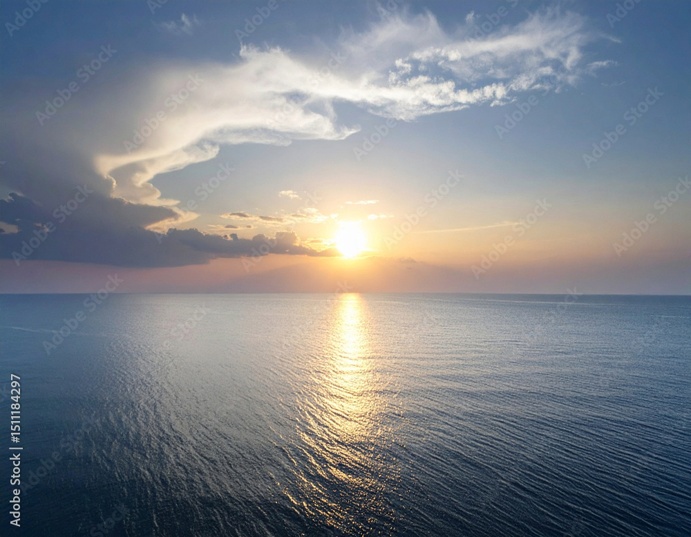 Fototapeta premium Beautiful sunrise, wonderful seascape - 아름다운 일출 (해돋이), 멋진 바다 풍경